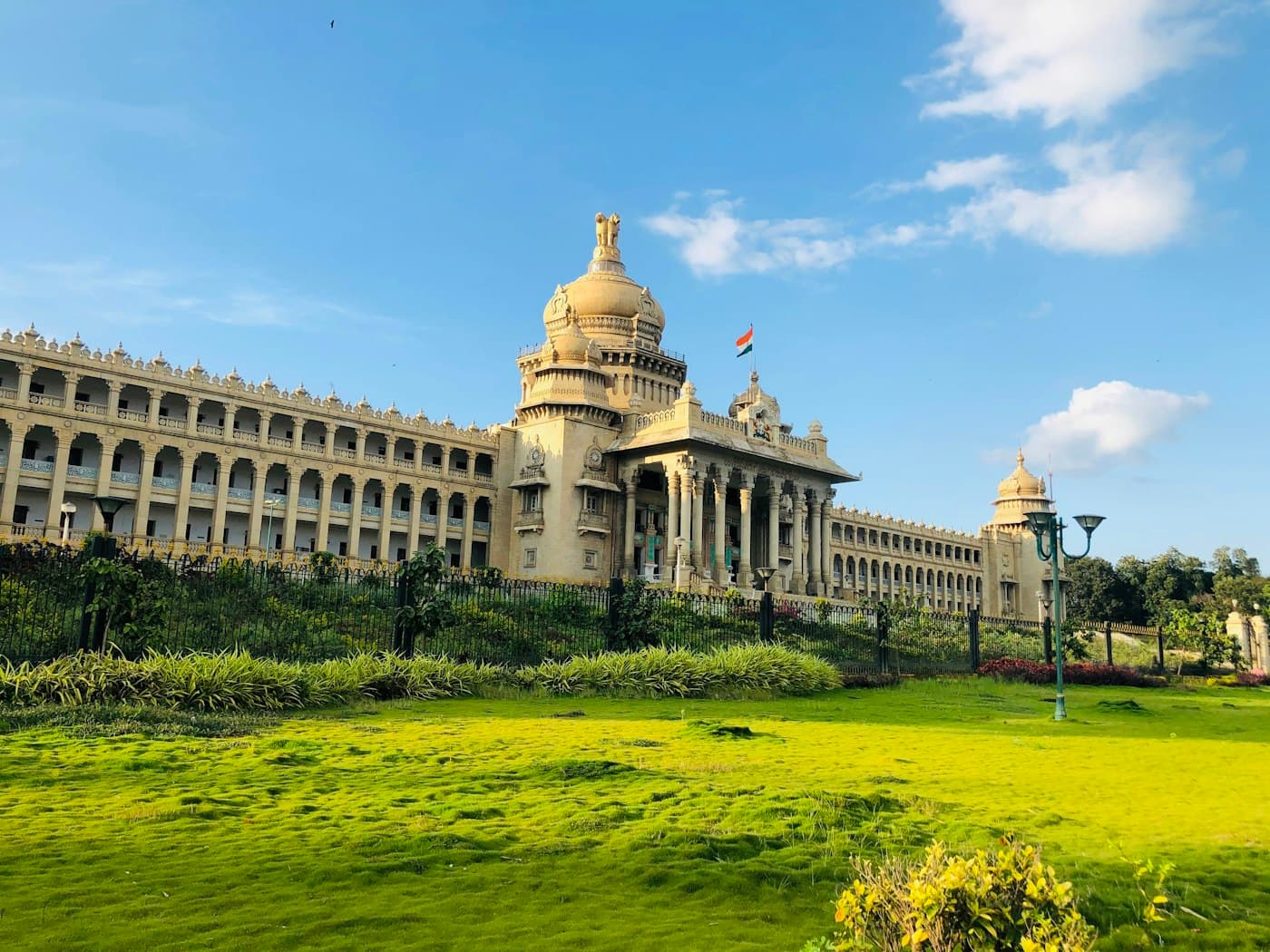 The Vidhana Soudha legislative building in Bengaluru