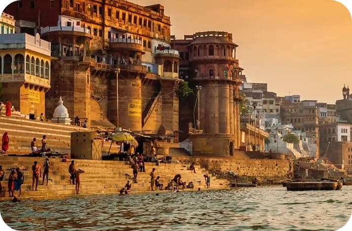 Dashashwamedh Ghat, the main site of the Varanasi Ganga Aarti