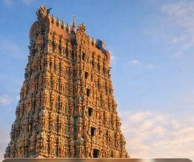 Pilgrims queueing at a major Indian temple