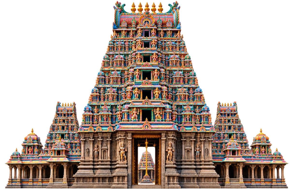 A South Indian temple gopuram